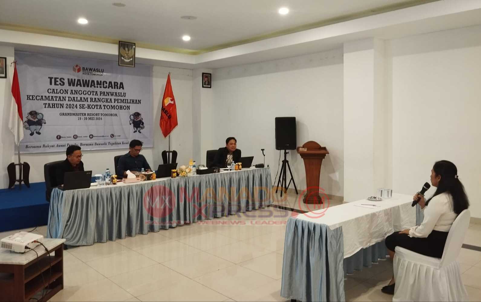 Seleksi Wawancara Panwascam, Bawaslu Tomohon Tekankan Kearifan Lokal 