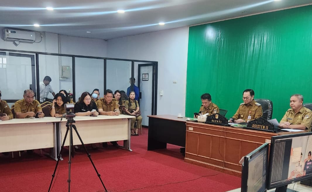 Pj Bupati Tendean Ikuti Rakor Virtual, Pengenadian Inflasi Kemendagri