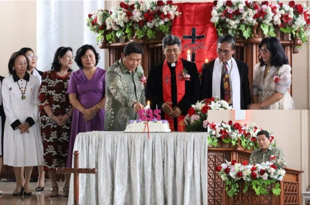 Pj Bupati Jemmy Kumendong Ikuti Ibadah Syukur HUT Minahasa ke 595 di GMIM Riedel Wawalintoan