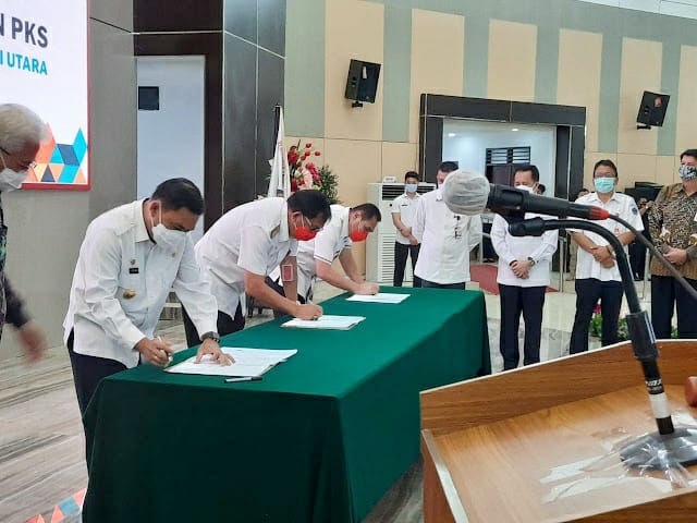 Pemkab Boltim Tandatangani MoU dan Perjanjian Kerja Sama Bersama BSG