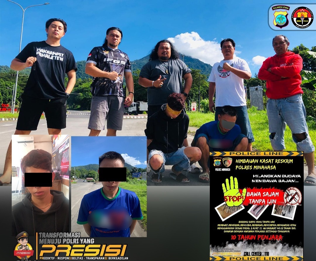Sempat Buron, 2 Pelaku Penganiayaan Diringkus Resmob Polres Minahasa