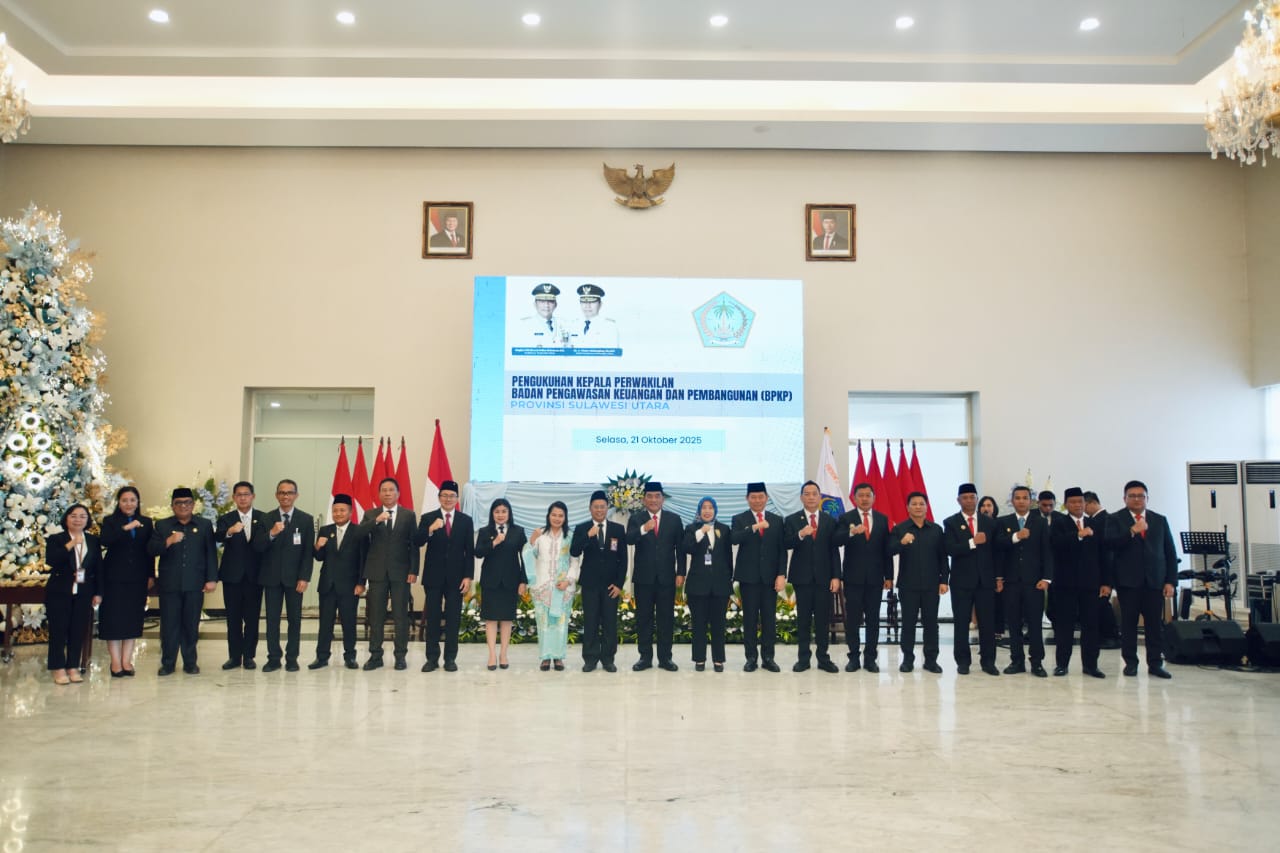Wali Kota Tomohon Hadiri Pelantikan Kepala BPKP Sulut