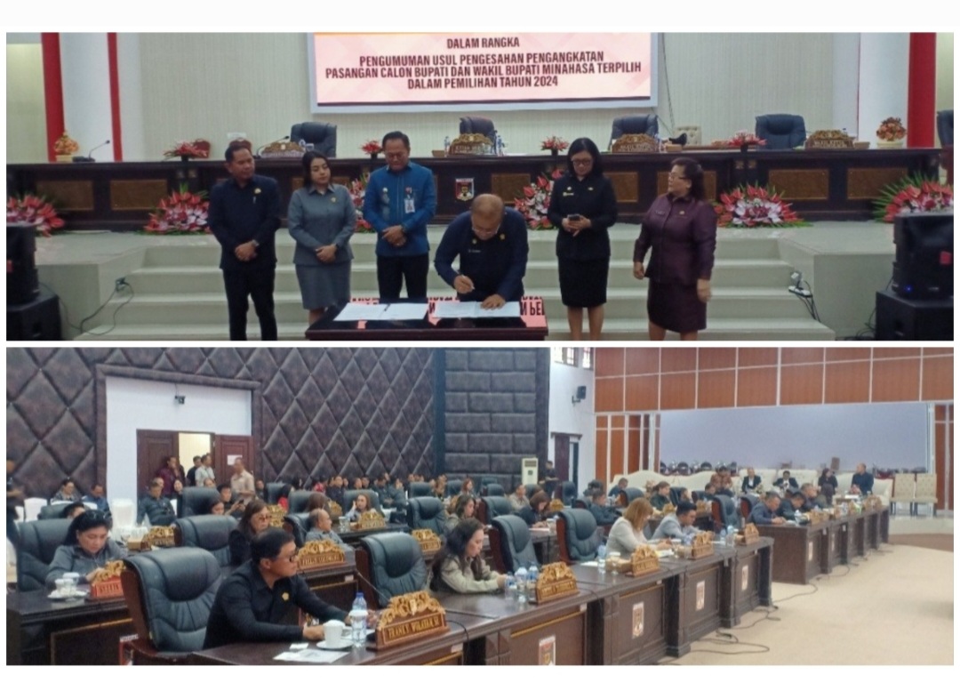 DPRD Minahasa Paripurnakan Pengesahan Bupati dan Wakil Bupati Terpilih 