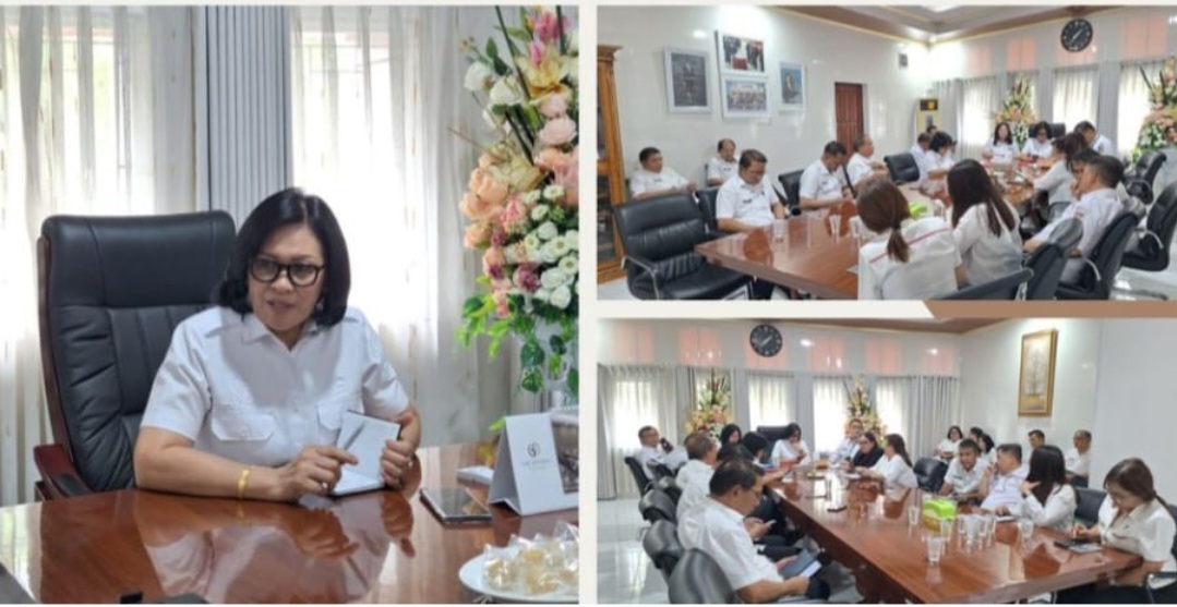Sekda Minahasa Lynda Watania Pimpin Rapat Evaluasi terkait Persiapan Paripurna dan Syukuran RD-Vasung