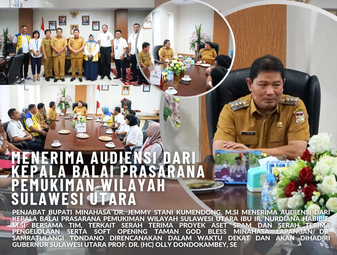 Pj Bupati Jemmy Kumendong Terima Audiensi Kepala Balai Prasarana Pemukiman Wilayah Sulut