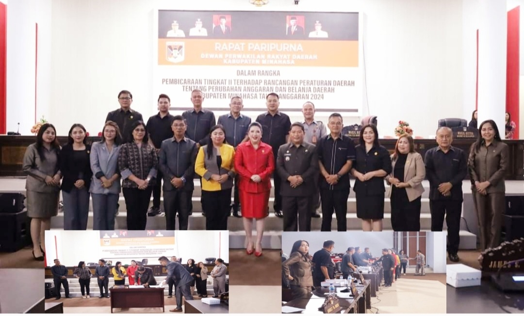 DPRD Minahasa Setujui Ranperda Tentang Perubahan APBD Tahun 2024 Menjadi Perda
