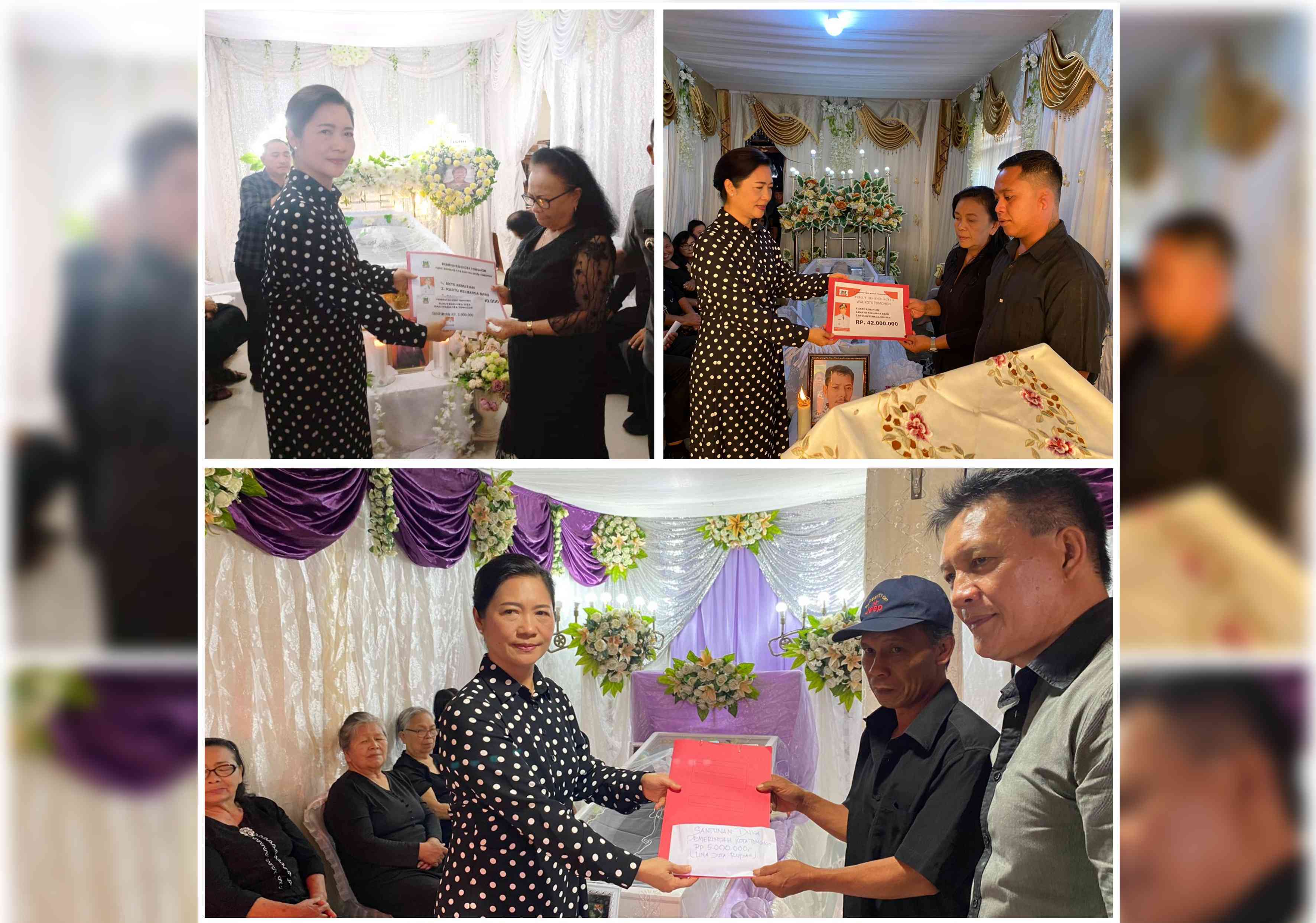 Karundeng Serahkan Santunan Duka 3 Keluarga Berduka