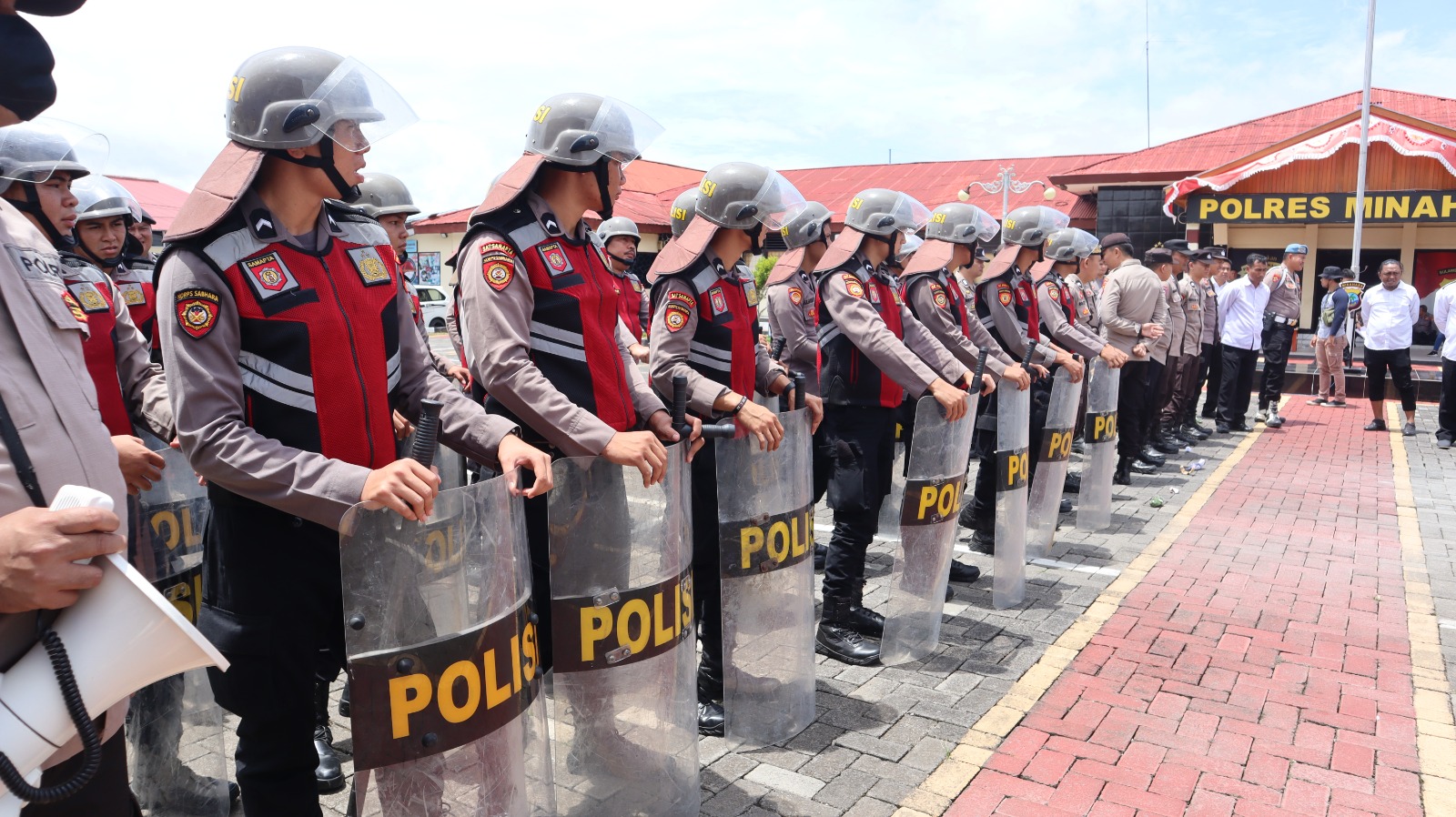 Persiapan Pemilu 2024, Polres Minahasa Gelar Simulasi Pengamanan 