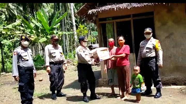Polres Boltim Peduli, Warga Terdampak Covid-19 Berterima Kasih
