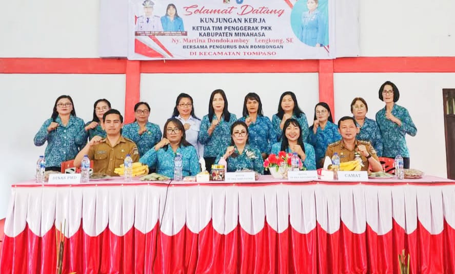 Sambangi Tiga Kecamatan di Minahasa, Ketua Martina Lengkong Lakukan Pembinaan Terhadap Pengurus TP PKK 