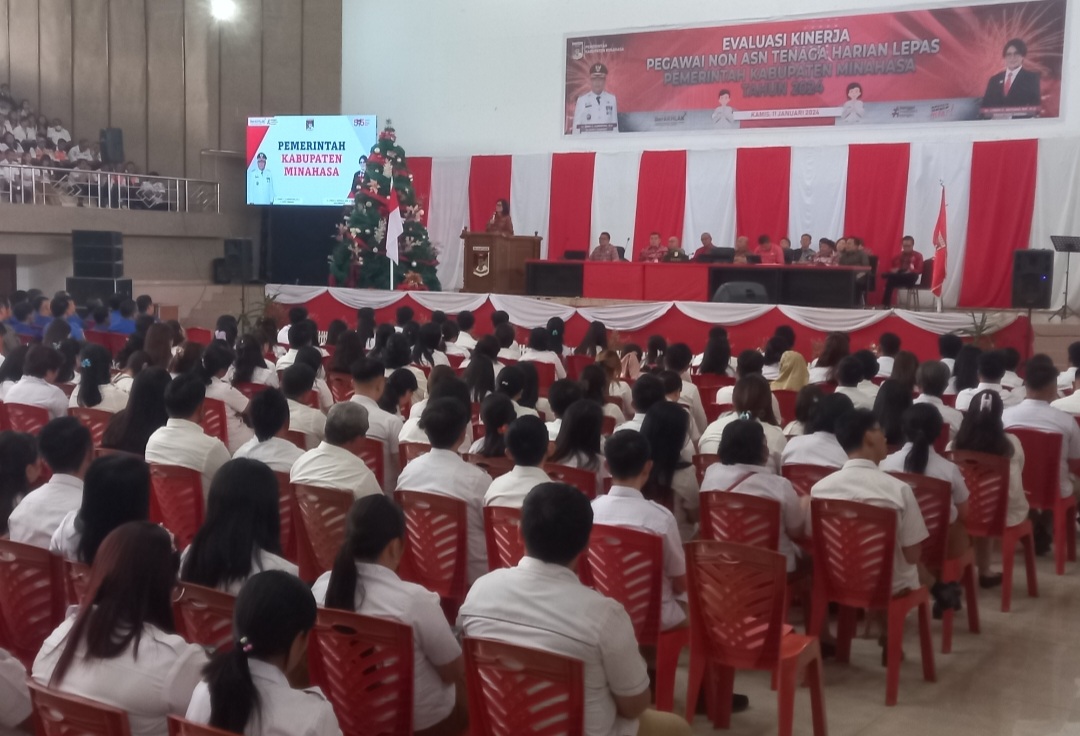 Sekda Lynda Watania Evaluasi Kinerja 3368 THL di Pemkab Minahasa