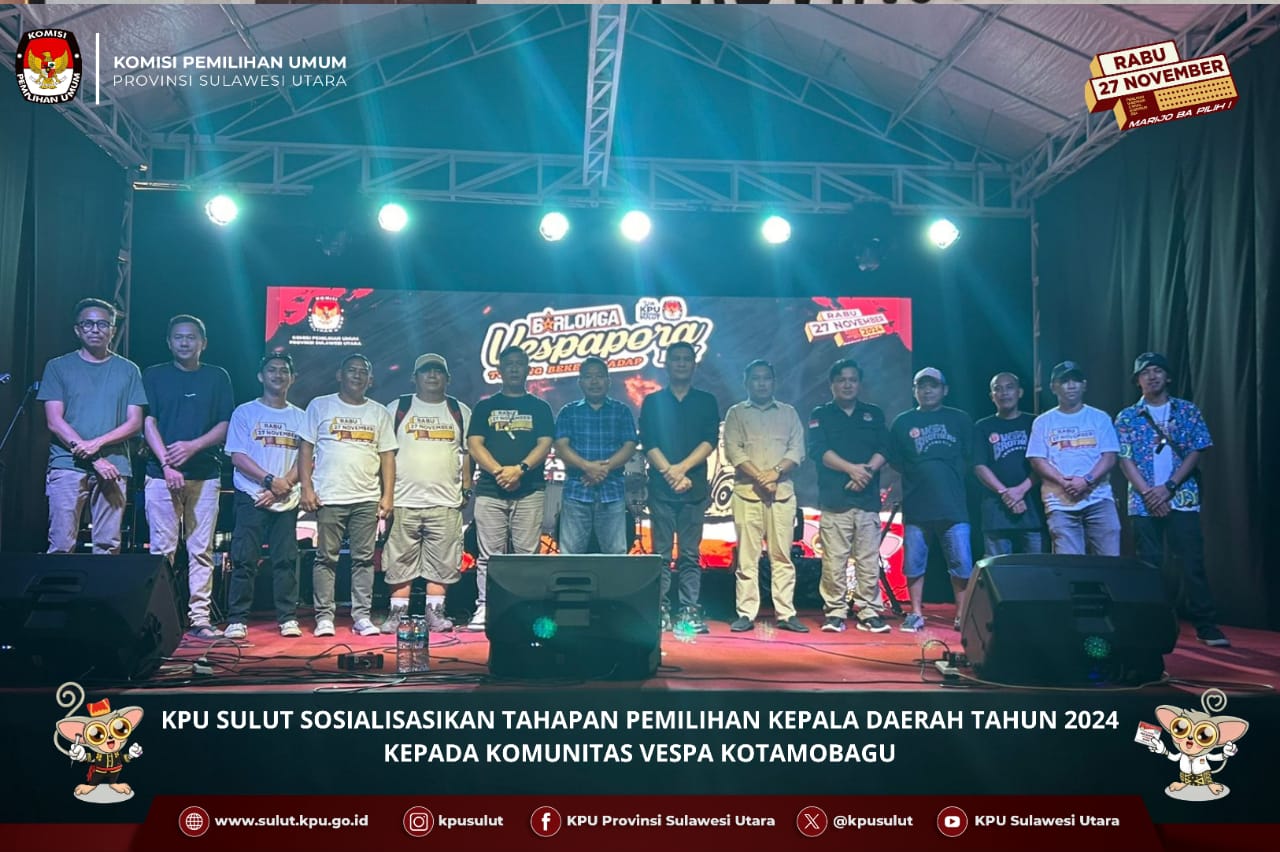 KPU Sulut Sosialisasikan Tahapan Pilkada 2024 ke Komunitas Vespa Kotamobagu